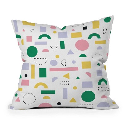 16"x16" Fimbis Spring Geometric Shapes Square Throw Pillow - Deny Designs