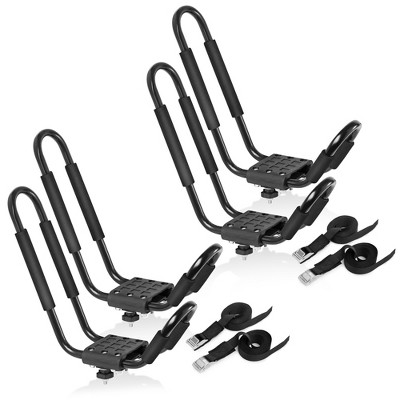 Direct Aftermarket Universal Kayak Rack For Car Truck Suv - Rooftop Kayak  Carrier J-bar Holder Mount With Tie Down Straps - 2 Pairs : Target