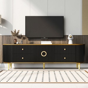 NicBex Modern TV Stand for TVs up to 80 Inches Entertainment Center with 4 Drawers and 1 Cabinet for Living Room - 1 of 4