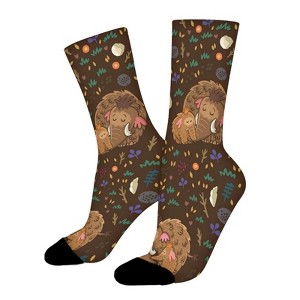 Mammoths Elephant Women Printed Crew Socks Funny Funky Socks Soft Polyester Novelty Gifts for Artists Men - 1 of 1