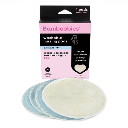 haakaa Reusable Nursing Pads Washable Breast Pads for Leaking Milk Bamboo  Nipple Pads Breast Feeding Essentials with Wash Bag, 8 Pack