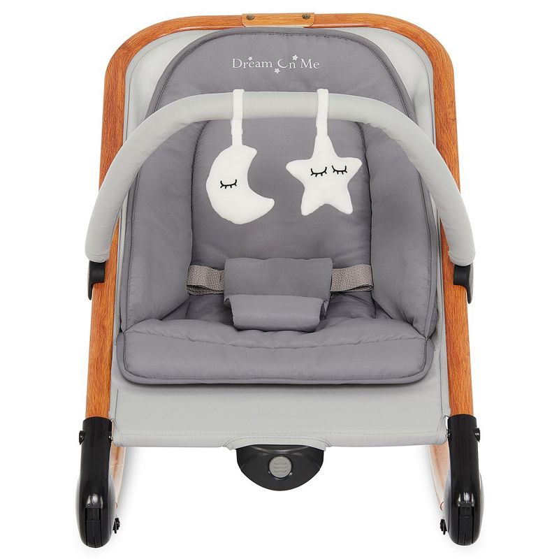 Dream On Me Rock With Me 2-In-1 Rocker And Stationary Seat, Compact Portable Infant Rocker with Removable Toy Bar Rocking Chair, 1 of 18