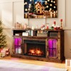 Tangkula Fireplace TV Stand w/ Remote Controls & Thermostat Storage Cabinets - 3 of 4