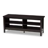 Sloane Modern and Contemporary Finished TV Stand for TVs up to 47" Dark Brown - Baxton Studio