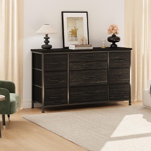 GustoWave TV Console Table for TV up to 55", Modern TV Stand with 10 Drawer & Sockets for Living Room - 1 of 4