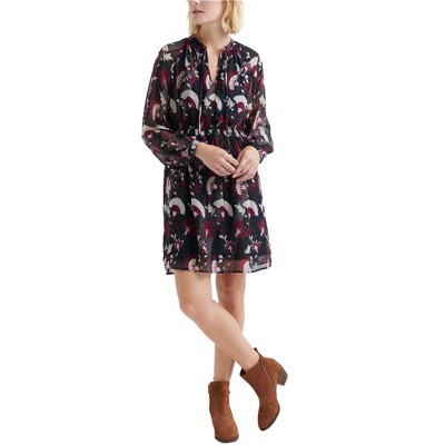 Lucky Brand Womens Floral Peasant Dress