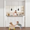 VEVOR Retractable Baby Gate, 34 inch Tall, Extends up to 55 inch Wide, Retractable Gate for Kids or Pets, Mesh Material, Easy to Install ,White - 2 of 4