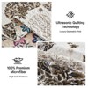 Inhand Microfiber Print Quilt Bedding Set, Flower print Soft Lightweight Coverlet For All Season - 3 of 4
