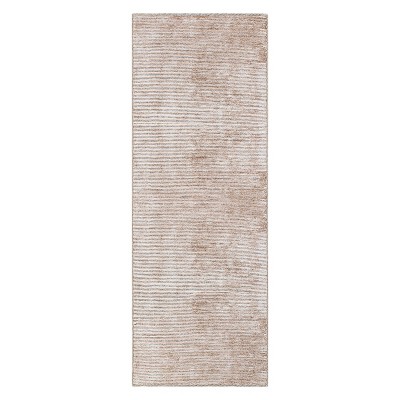 World Rug Gallery Contemporary Distressed Stripe Machine Washable Area Rug