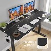 Infurnic Desks, Standing Desk with Splice Board, Adjustable Height Sit Stand Desk for Office or Home, Black, 24"*55"*27.5" - 4 of 4