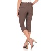 Rekucci Women’s Pull-On Comfort Capri Pants with Back Lacing Detail & Pockets – Mid-Rise Stretch Capris - 3 of 4