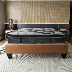 PAGED Luxurious Euro Top Mattress 14 Inch Memory Foam Mattress with Black knitted Fabric Cover for Bedroom - 1 of 4