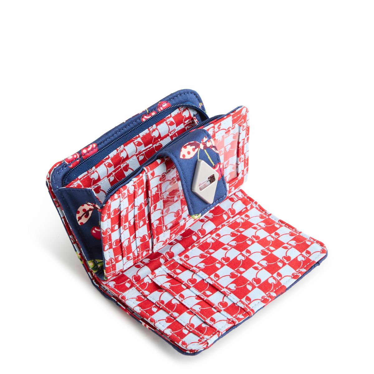 Vera Bradley Women's Premium Cotton Small Turnlock Wallet - thumbnail 3