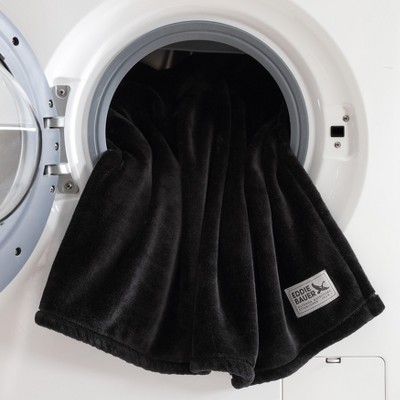 Ultra Soft Black Twin Fleece Reversible Blanket
