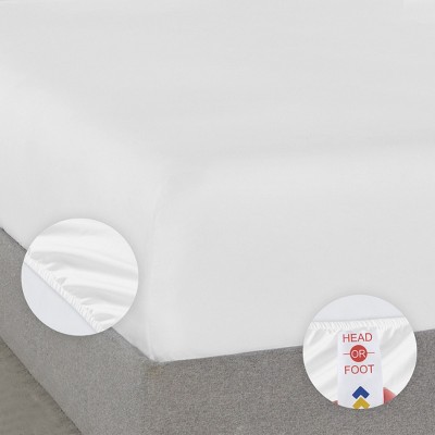 Luxury 1000 Thread Count White Cotton Sateen King Sheet Set