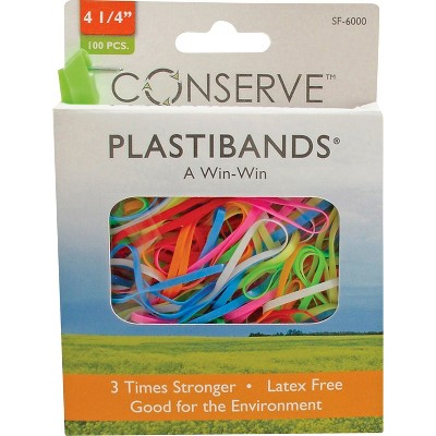 Baumgartens PlastiBands Size 4-1/4 100/BX Assorted Colors SF6000