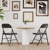 Metal Folding Chairs 2 Pack/4 Pack , Double-Hinged Heavy Duty Steel Frame, Foldable & Stackable - 4 of 4