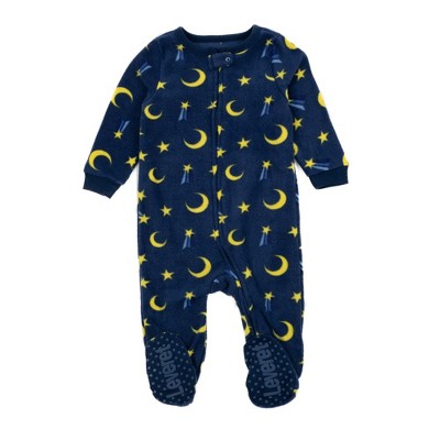 Image of Leveret Footed Fleece Pajama Moon 6-12 Month