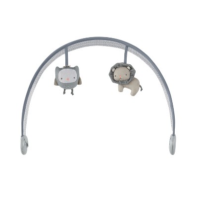 Classic Gray Plush Automatic Baby Bouncer with Music