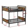 Lycvki Black Metal Industrial Detachable Bunk Bed with Safety Guard Rails for Teens - 3 of 4