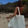 Sunnylife Carryall Beach Bag La Palma Sage Stripe - Oversized Waterproof Tote - 2 of 4