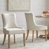 Buylateral Set of 2 Anneli Upholstered Dining Chair Weathered Light Oak/Cream - 4 of 4