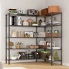 KTMBDW 58" W Storage Shelves Load 1600LBS,5-Tier Wire Shelving Unit Metal Shelves for Storage Adjustable Shelving Rack for Pantry Kitchen Garage,Black - 3 of 4
