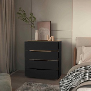 XIYUYEU 4 Drawers Dresser for Bedroom,Modern Dresser with Versatile Design,Dressers for Kids Room,Living Room,Entry and Hallway,Black/White - 1 of 4