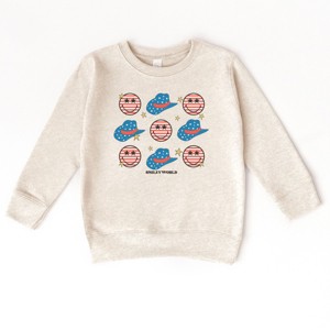 The Juniper Shop SmileyWorld Cowgirl Smiley Toddler Sweatshirt - 4T - Natural - 1 of 4