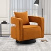 29"W Swivel Accent Open Back Chair Modern Comfy Sofa Chair For Nursery Bedroom Living Room, Club Chair Leisure Arm Chair - ModernLuxe - 4 of 4