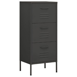 vidaXL Storage Cabinet Navy Blue Steel Medium Adjustable Feet - 1 of 4