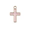 John Bead 10pcs Sweet & Petite Pink Cross, Small Simple Charms - 2 of 4