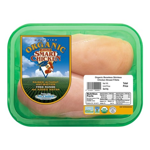 Smart Chicken Organic Boneless & Skinless Chicken Breast - 0.75-1.75lbs - price per lb - image 1 of 4