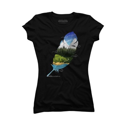 Junior's Design By Humans Wherever wind takes me By Sebasebi T-Shirt
