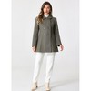 INSPIRE CHIC Women's Christmas Peter Pan Collar Double Breasted Long Trench Winter Pea Coat - 3 of 4