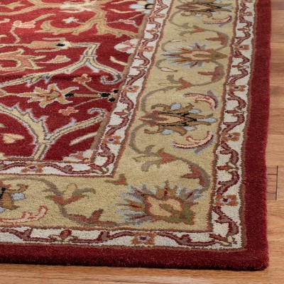 Heritage Red and Gold Hand-Tufted Wool Area Rug 3'x5'