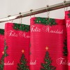 RT Designers Collection Christmas Tree Slub Shower Curtain 70" x 72" Red/Green - 2 of 4