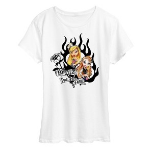 Women's - Bratz - Hearts & Flames in a Frame Short Sleeve Graphic T-Shirt - 1 of 4