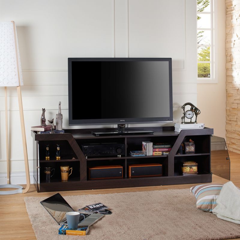 Invera 4 Shelf TV Stand for TVs up to 70&#34; Espresso - HOMES: Inside + Out, 4 of 8