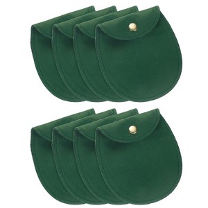 Unique Bargains Snap Button Velvet Jewelry Pouches with Pads 8 Pcs - 1 of 4