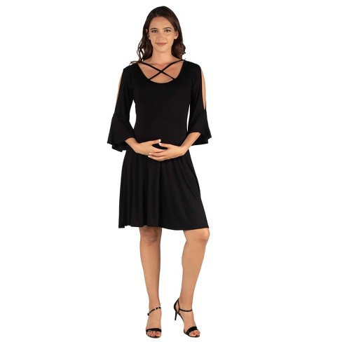 24seven Comfort Apparel Maternity Knee Length Dress - image 1 of 4