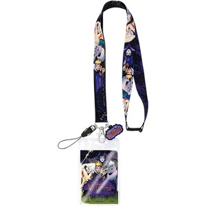 Disney Villains Lanyard – Multicolor Badge Holder with Charm & Detachable Clip, Features Maleficent, Ursula, Evil Queen & More - 1 of 1