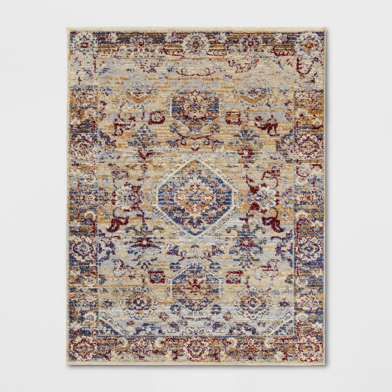 9&#39;X12&#39; Medallion Woven Area Rug Beige/Blue/Yellow - Threshold&#8482;, 1 of 4
