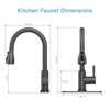 Whizmax Kitchen Faucet with Pull-Down Sprayer, Brushed Nickel, 3 Modes Stainless Steel, High Arc Brushed Nickel for Kitchen Matte Black - 2 of 4