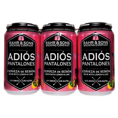 Rahr & Sons Adios Pantalones Beer - 6pk/12 fl oz Cans