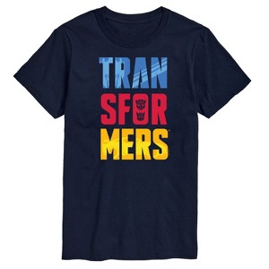 Men's - Transformers - Transformers Logo Color Block Short Sleeve Graphic T-Shirt - 1 of 4