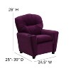 Emma and Oliver Contemporary Kids Recliner with Cup Holder - 4 of 4