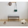 NicBex Modern Bench with Shelf,Linen Shoe Bench with Metal Legs for Bedroom,Living Room,Entryway - 2 of 4
