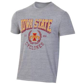 NCAA Iowa State Cyclones Men's Gray Triblend T-Shirt