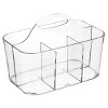 mDesign Plastic Sewing & Craft Storage Organizer Caddy Tote with Handle, Clear - 2 of 4